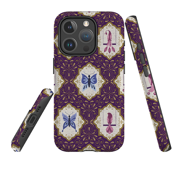 iPhone MagSafe Tough Case -  Wingframes Purple By Jenny Zemanek