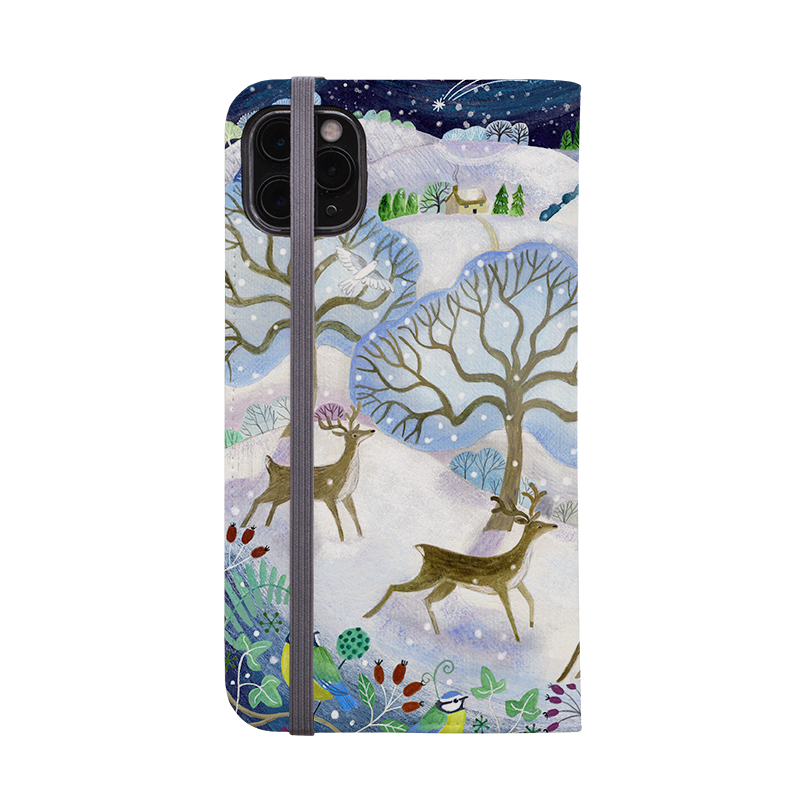 Winter Deer Wallet Case By Bex Parkin