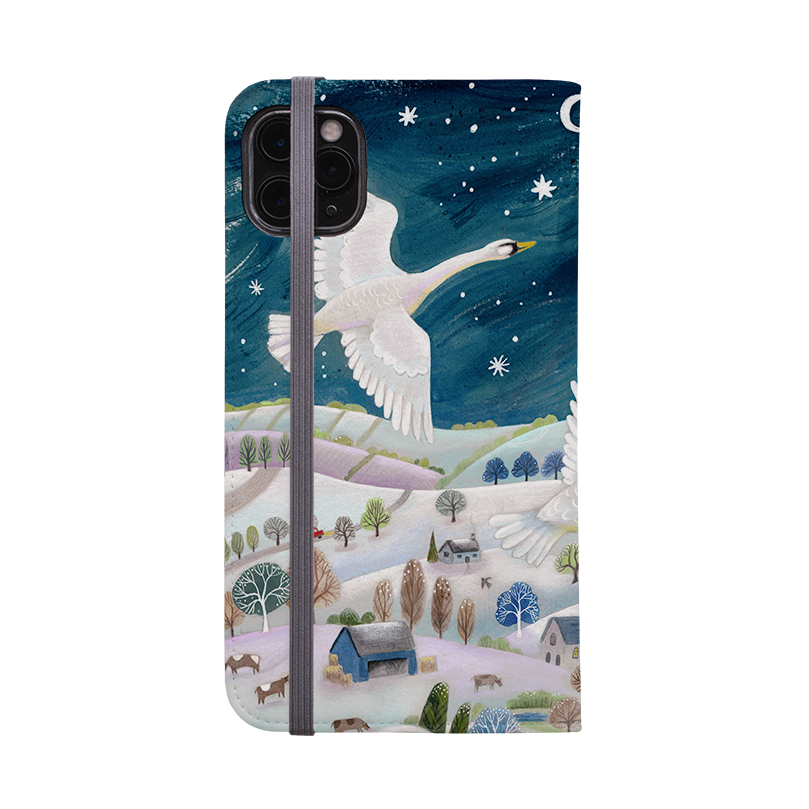 Winter Swans Wallet Case By Bex Parkin