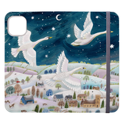 Winter Swans Wallet Case By Bex Parkin