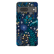 Google Tough Case - Winter Flowers Teal By Emma Frances Grant