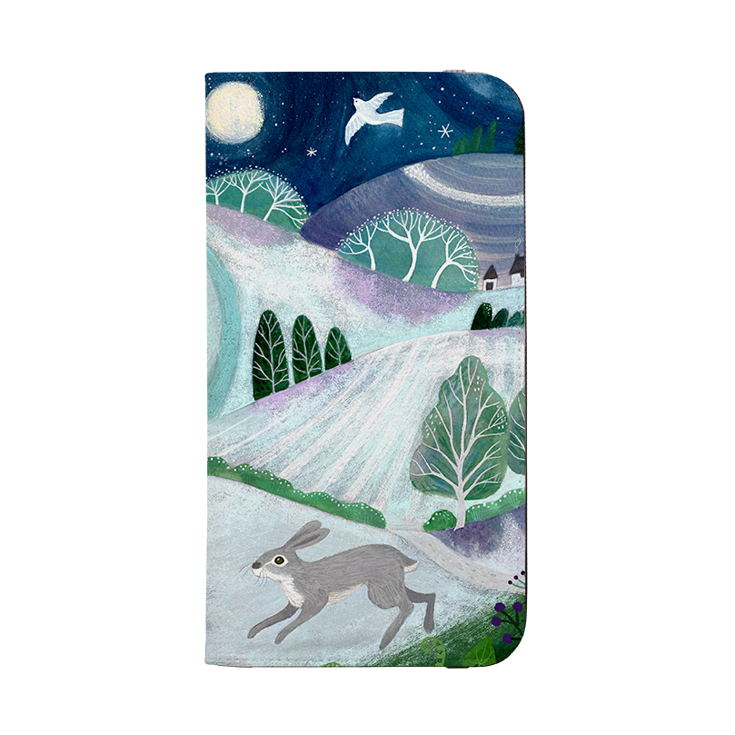 Winter Hares Wallet Case By Bex Parkin