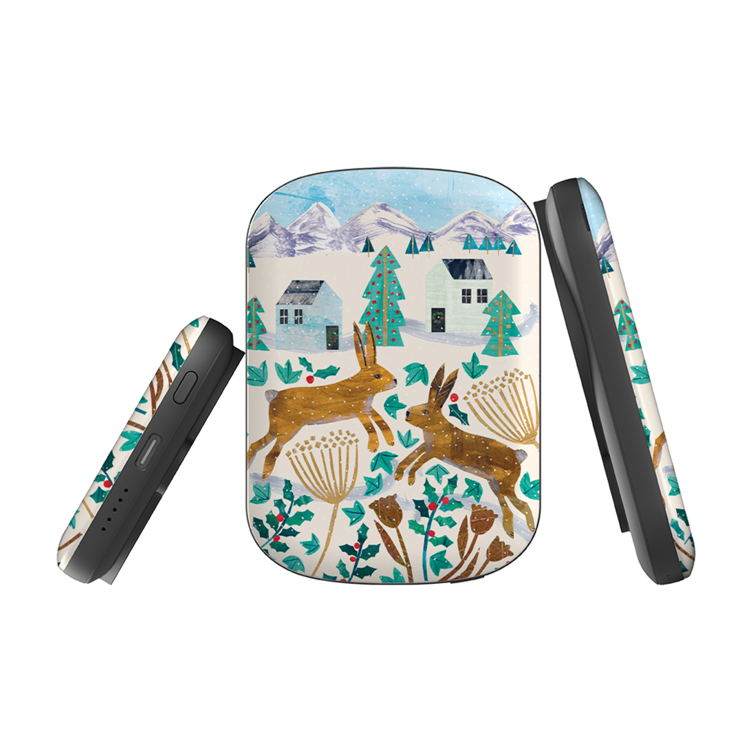 MagSafe Power Bank - Xmas Hare By Tracey English