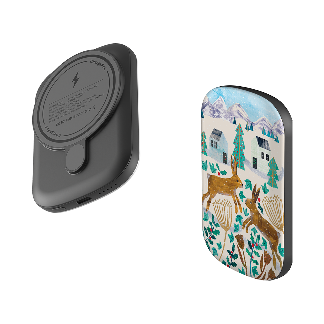 MagSafe Power Bank - Xmas Hare By Tracey English