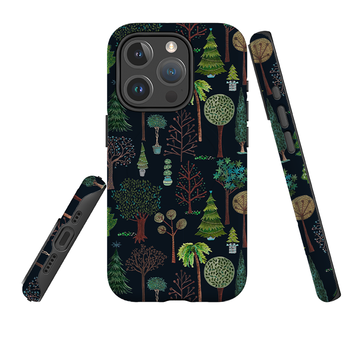 iPhone MagSafe Tough Case -  Xmas Trees Dark By Caroline Bonne Muller
