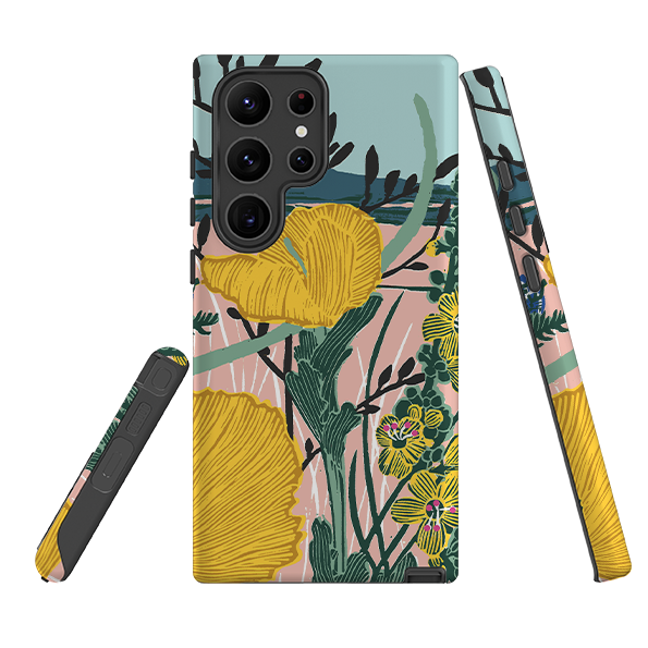 Samsung Tough Case - Yellow Poppies By Kate Heiss