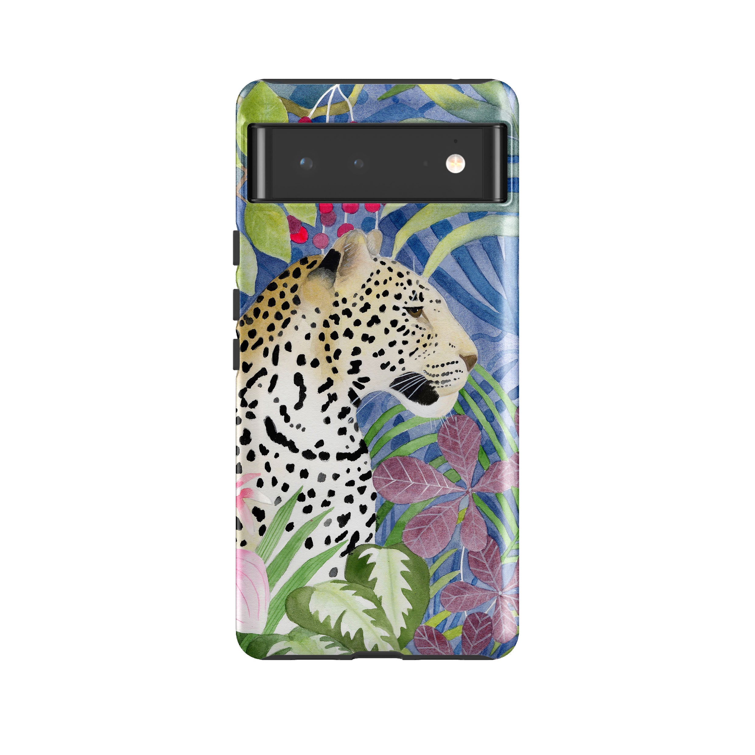 Google Tough Case -  Blue Jungle Leopard By Bex Parkin