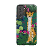 Samsung Tough Case - Cheetah And Monstera By Bex Parkin