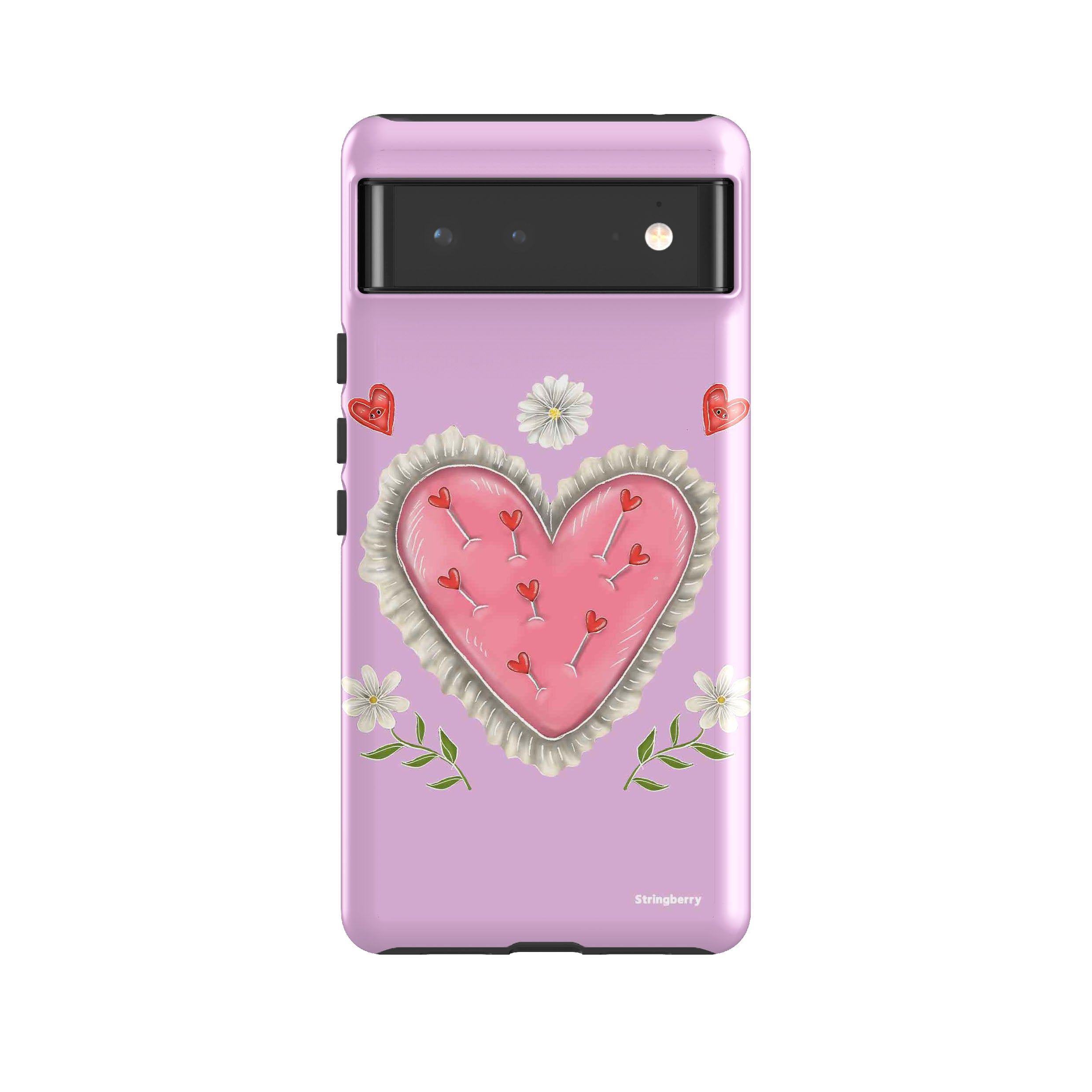 Google Tough Case -  Google Pixel Case Heart Pin Cushion By Catherine Rowe