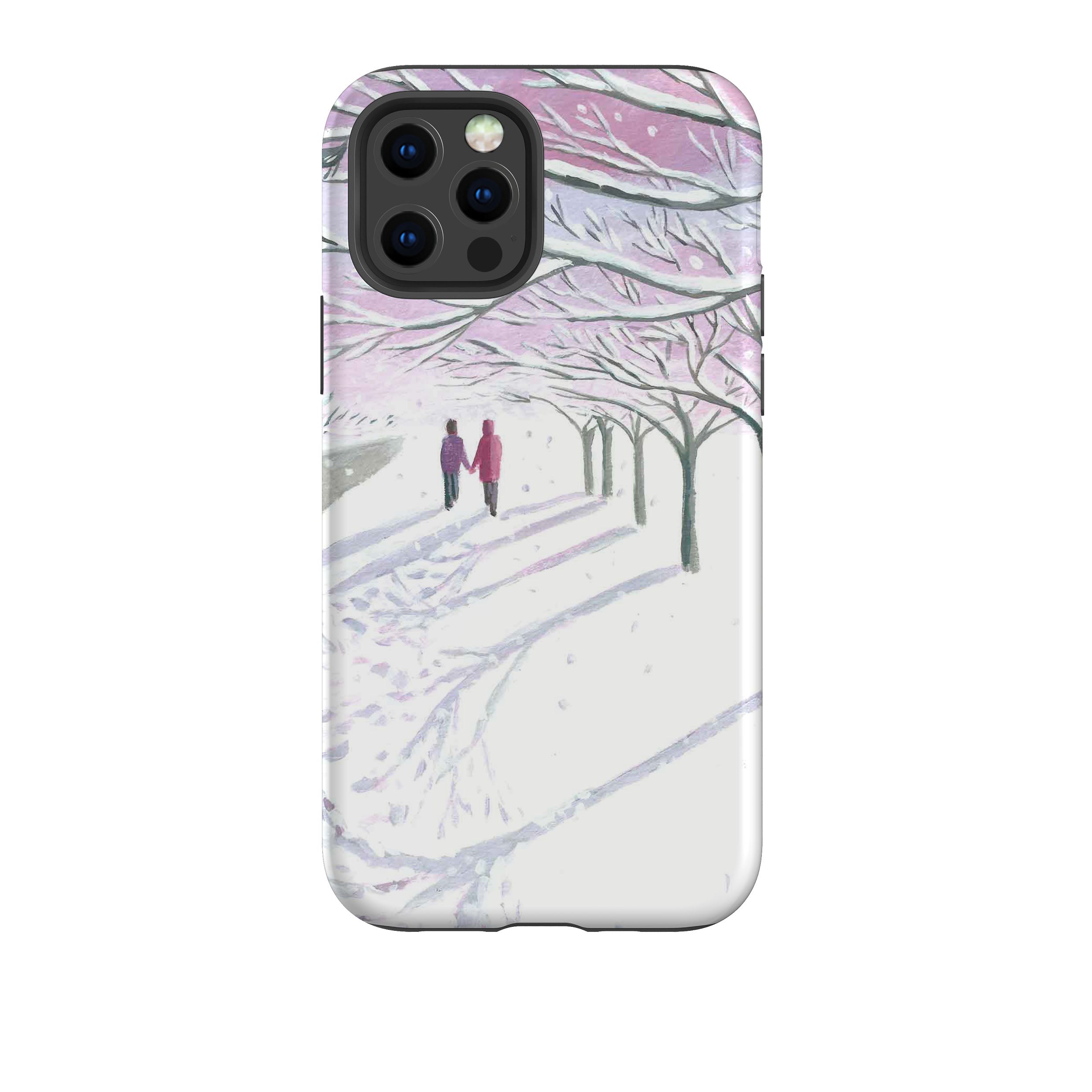 iPhone Tough Case - Snowy Park By Mary Stubberfield