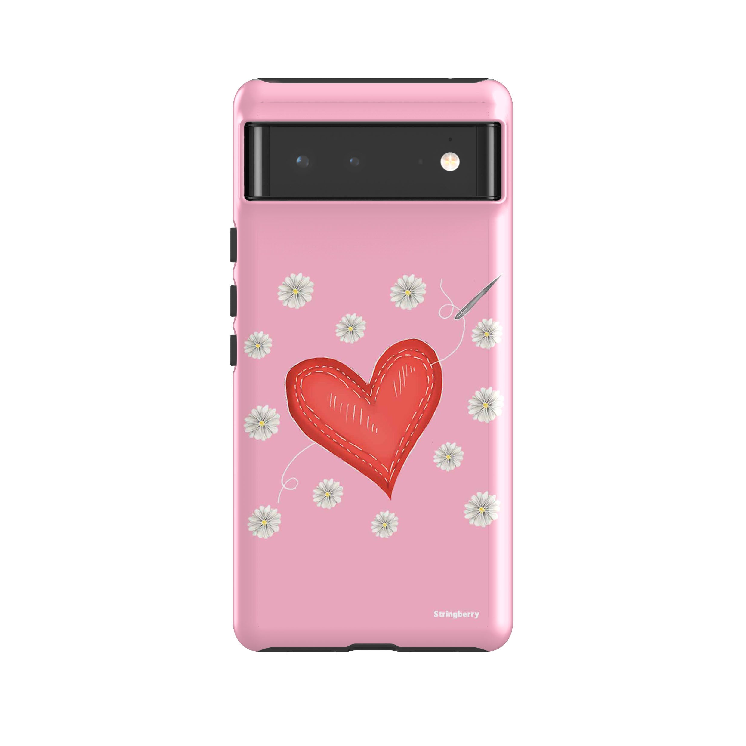 Google Tough Case -  Google Pixel Case Love Heart Sewing By Catherine Rowe