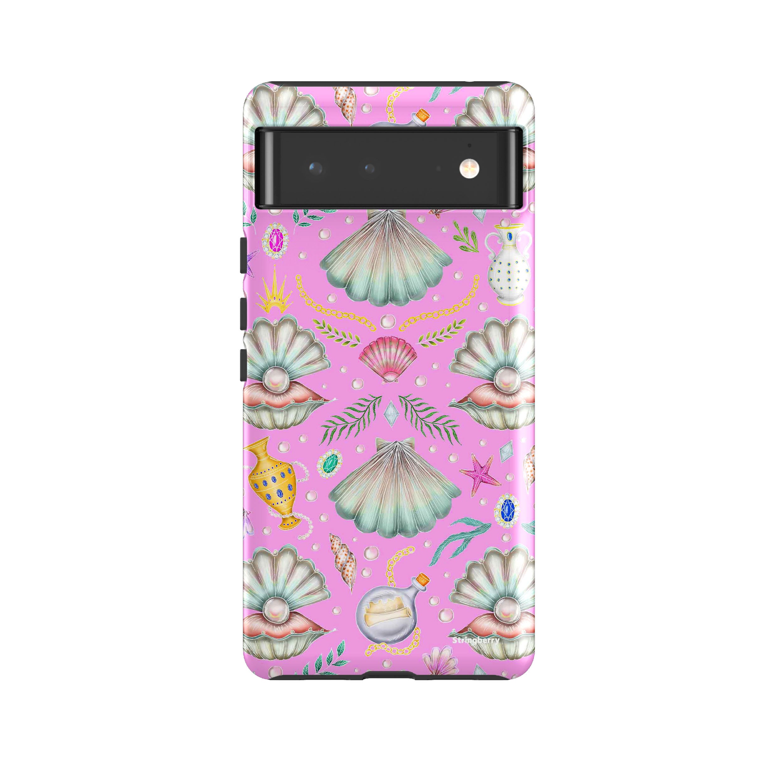 Google Tough Case -  Google Pixel Case Pearl's Fantasy Candy Pink By Catherine Rowe
