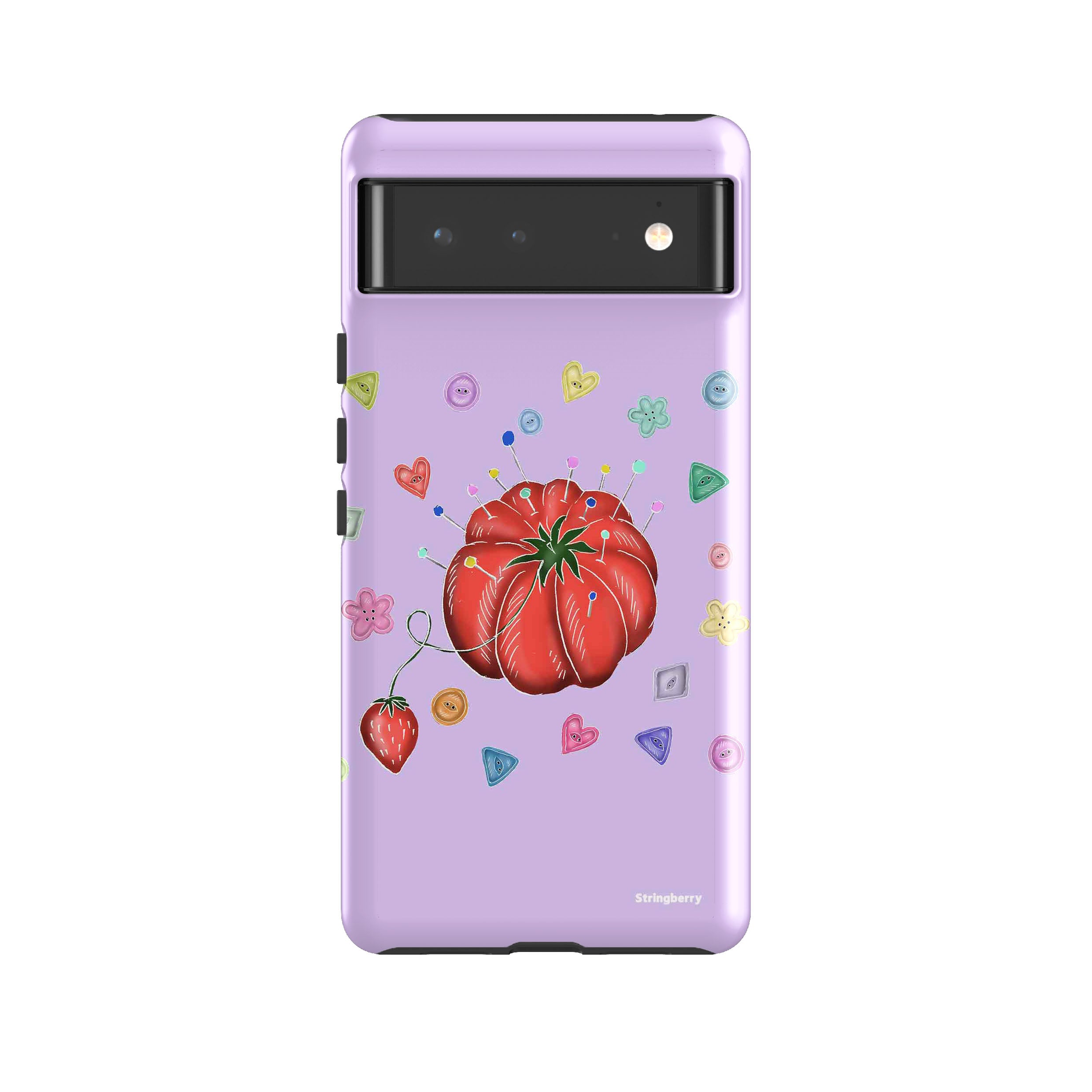 Google Tough Case -  Google Pixel Case Tomato Pin Cushion By Catherine Rowe