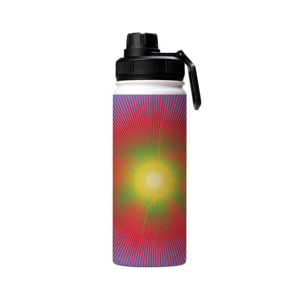 Water Bottles-Halos Sol Insulated Stainless Steel Water Bottle By Kitty Joseph-18 oz Stainless Steel Water Bottle-Steel Water Bottle Stainless steel bottle holds 18 Oz (350ml) and comes with a leak proof cap Lightweight, durable and easy to carry Reusable, so it's safe for the planet 360 degree full-wrap vibrant print BPA free and Intertek tested & certified-Stringberry