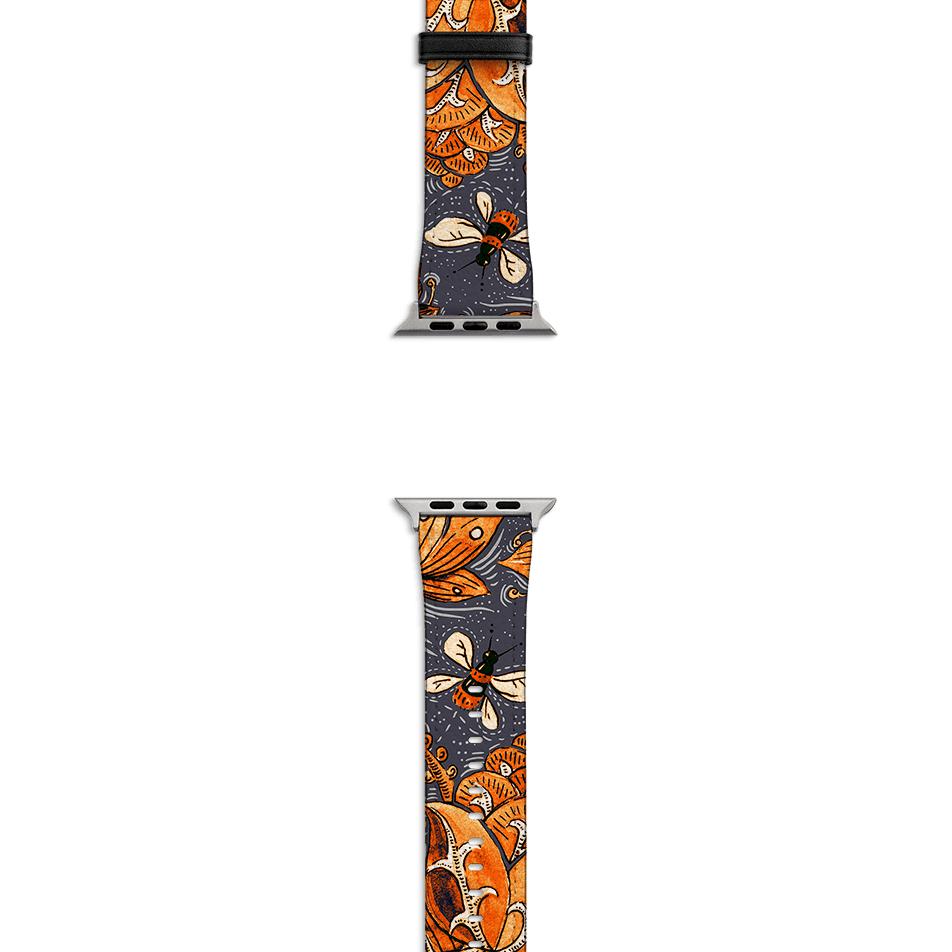 Apple Watch Straps-Apple Watch Strap Hidcote Manor-All Products Are Printed To Order No returns will be entertained if you select the wrong model. Please ensure you select the right model Get trendy with our vegan leather Apple Watch bands. Available for all models of Apple watch. Product Details Vegan Leather Apple Watch Straps High quality Vegan Leather Fully printed on all exterior sides. Apple Watch Band 38mm/40mm Apple Watch Band 42mm/44mm-Stringberry