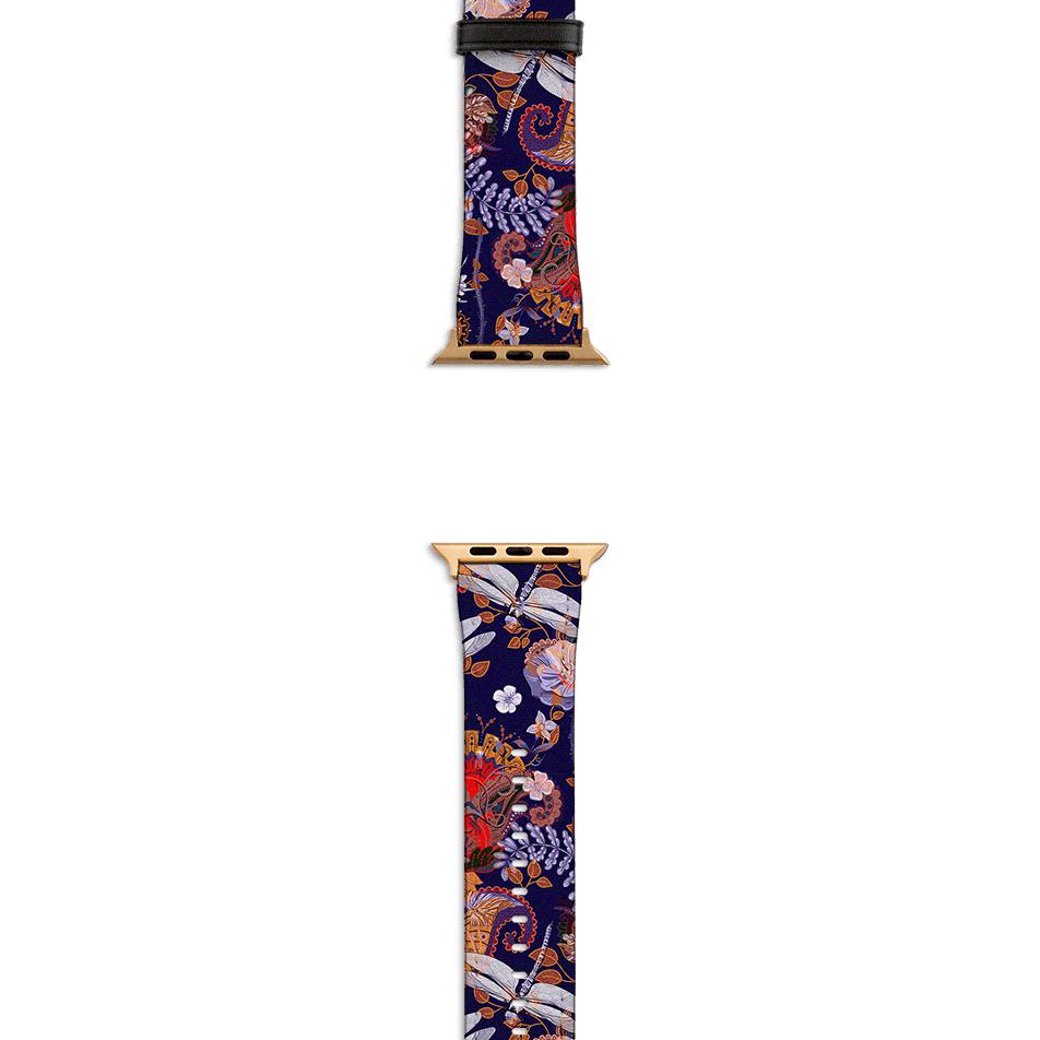 Apple Watch Straps-Apple Watch Strap Sissinghurst-All Products Are Printed To Order No returns will be entertained if you select the wrong model. Please ensure you select the right model Get trendy with our vegan leather Apple Watch bands. Available for all models of Apple watch. Product Details Vegan Leather Apple Watch Straps High quality Vegan Leather Fully printed on all exterior sides. Apple Watch Band 38mm/40mm Apple Watch Band 42mm/44mm-Stringberry