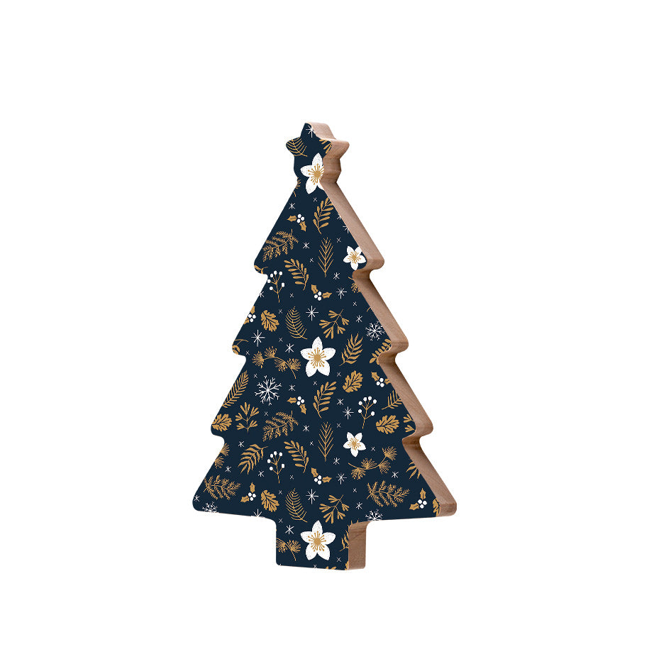 Christmas Decorations ALL IS CALM- Wooden Xmas Tree And Fridge Magnet