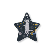 Christmas Decorations ASTRO-CAT- Wooden Xmas Star And Fridge Magnet