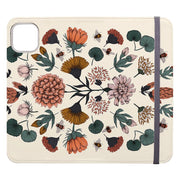 Wallet phone case-Bee Floral By Jade Mosinski-Vegan Leather Wallet Case Vegan leather. 3 slots for cards Fully printed exterior. Compatibility See drop down menu for options, please select the right case as we print to order.-Stringberry