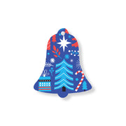 Christmas Decorations BLUE XMAS II- Wooden Xmas Bell And Fridge Magnet