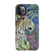 iPhone Tough Case - Blue Jungle Leopard By Bex Parkin