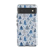 Google Tough Case -  Blue Xmas Trees By Elisabeth Haager