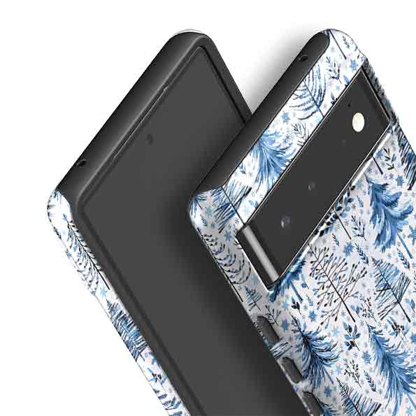 Google Tough Case -  Blue Xmas Trees By Elisabeth Haager