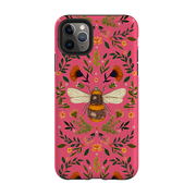 iPhone Tough Case - Botanical Bee Peach By Jade Mosinski
