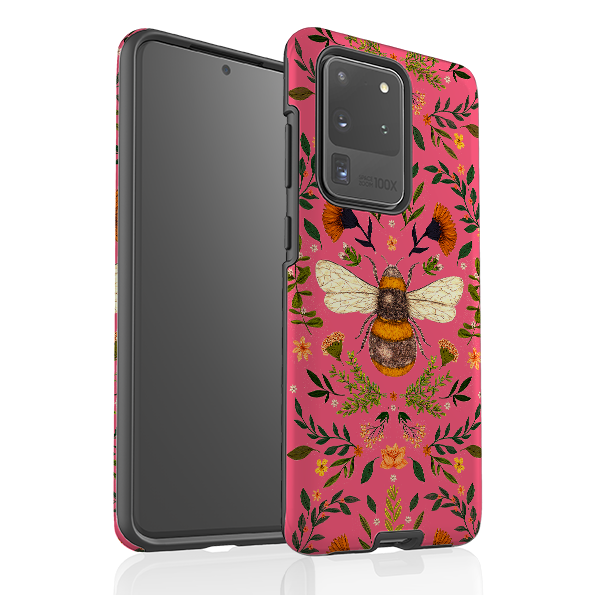 Samsung Tough Case - Botanical Bee Peach By Jade Mosinski