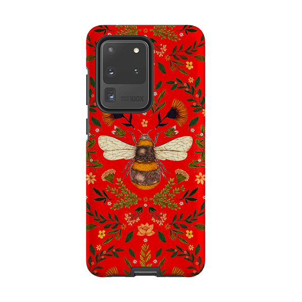 Samsung Tough Case - Botanical Bee Red By Jade Mosinski