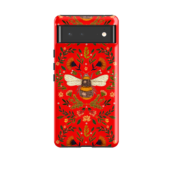 Google Tough Case -  Botanical Bee Red By Jade Mosinski