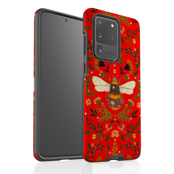 Samsung Tough Case - Botanical Bee Red By Jade Mosinski