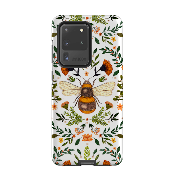 Samsung Tough Case - Botanical Bee White By Jade Mosinski