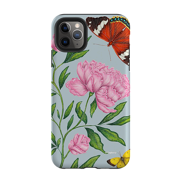 iPhone Tough Case - Butterflies And Peonies By Catherine Rowe
