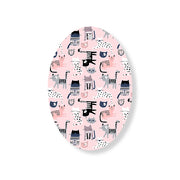 Christmas Decorations CAT-TITUDE- Wooden Xmas Oval Decoration and Fridge Magnet