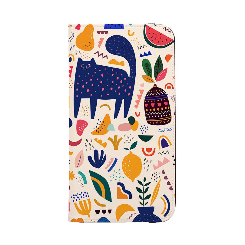 Wallet phone case-Cat Town-Vegan Leather Wallet Case Vegan leather. 3 slots for cards Fully printed exterior. Compatibility See drop down menu for options, please select the right case as we print to order.-Stringberry