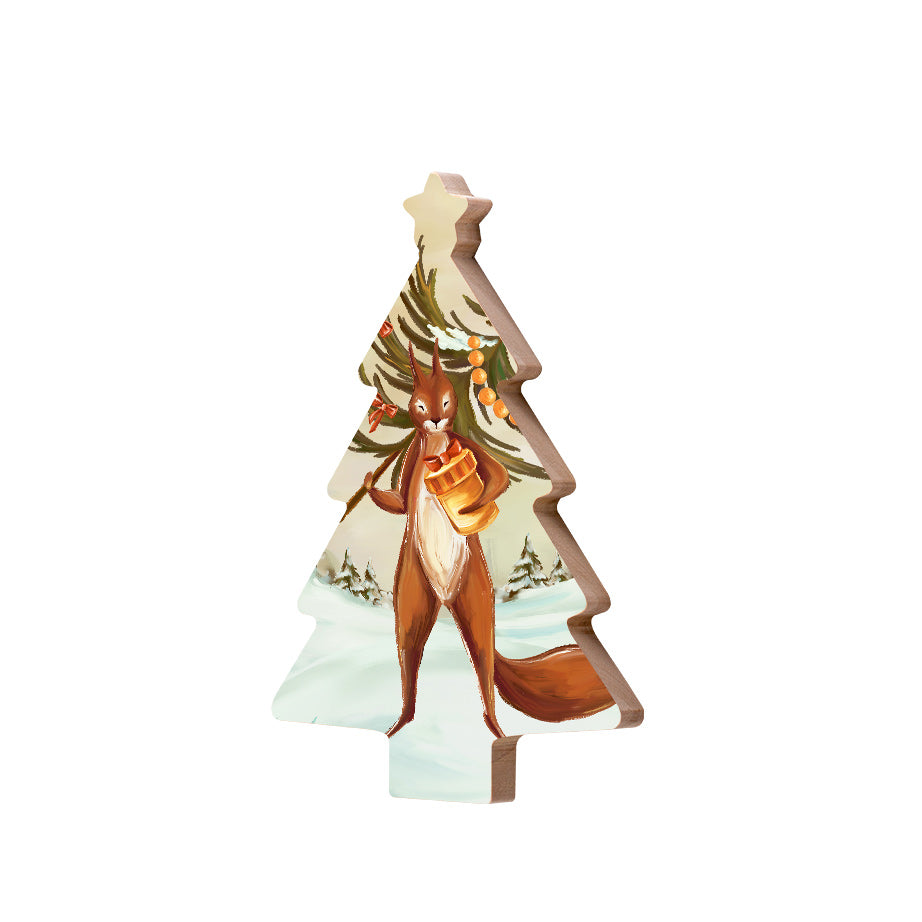 Christmas Decorations CHEWY XMAS- Wooden Xmas Tree And Fridge Magnet