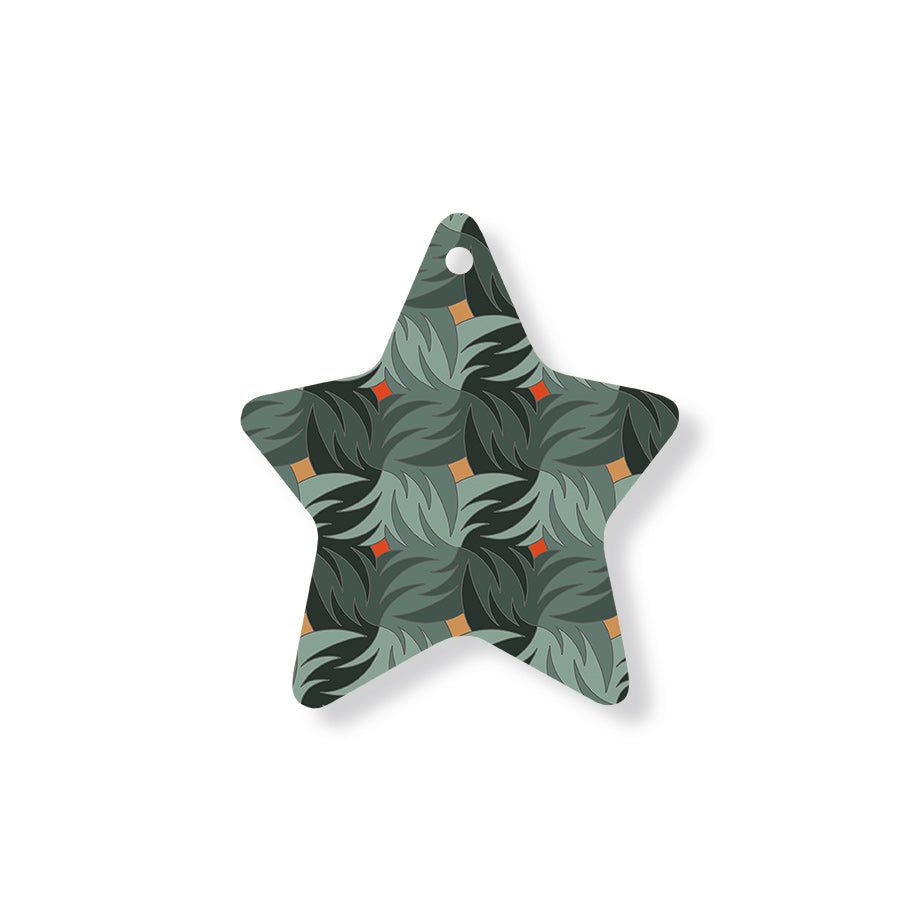 Christmas Decorations COMFORT AND JOY- Wooden Xmas Star And Fridge Magnet