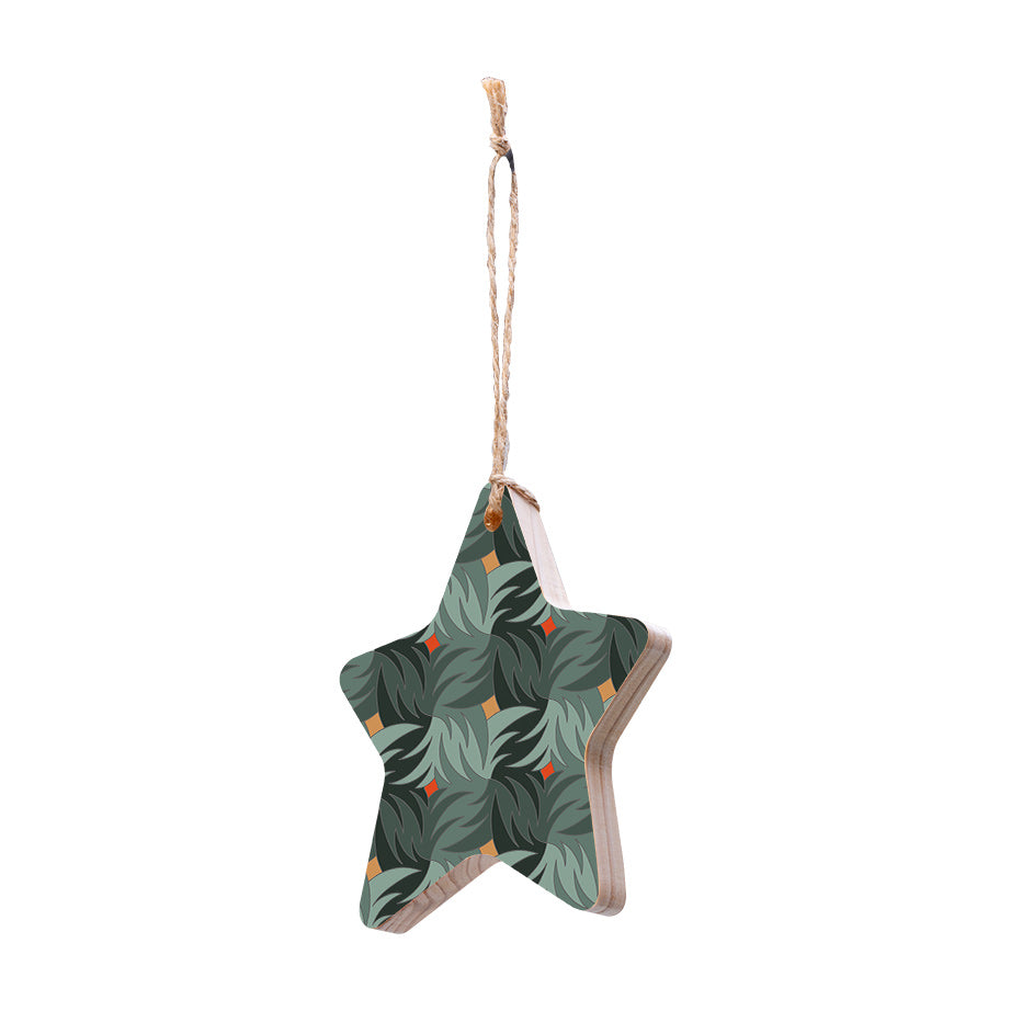Christmas Decorations COMFORT AND JOY- Wooden Xmas Star And Fridge Magnet