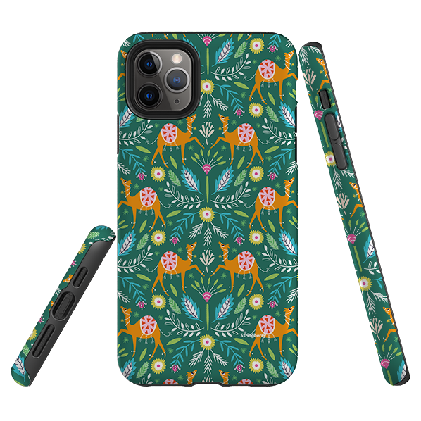 iPhone Tough Case - Camel Damask By Ali Brookes