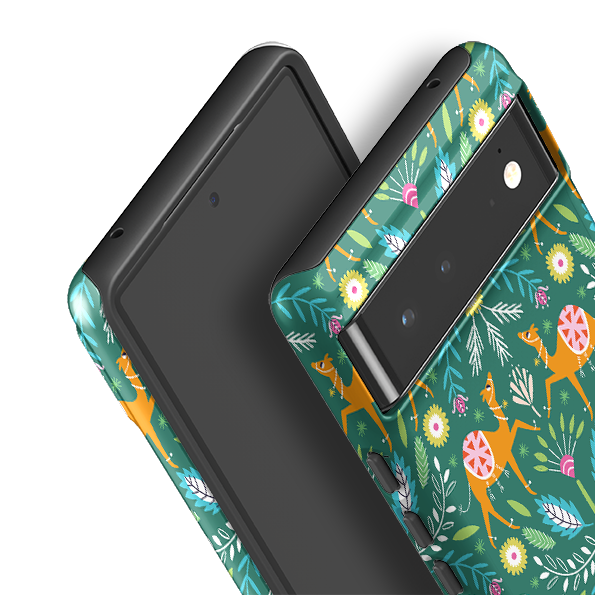 Google Tough Case -  Camel Damask By Ali Brookes