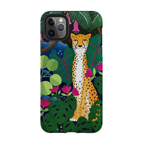 iPhone Tough Case - Cheetah And Monstera By Bex Parkin