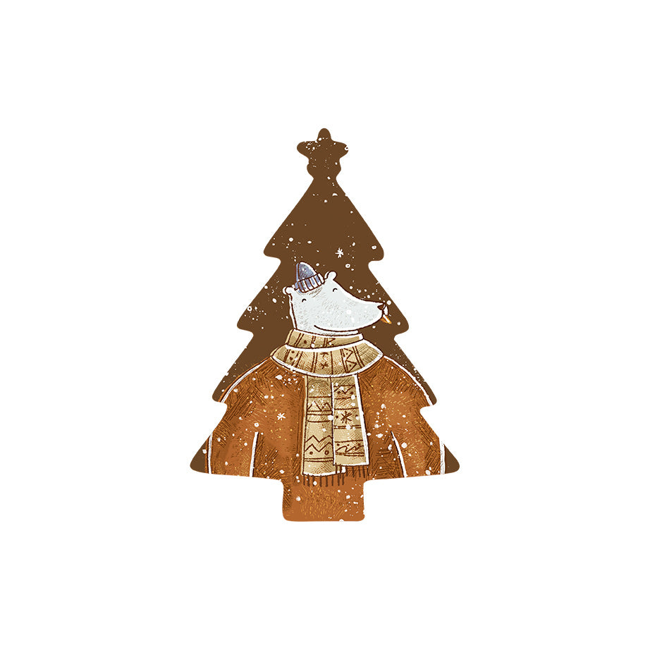 Christmas Decorations DADDY XMAS- Wooden Xmas Tree And Fridge Magnet
