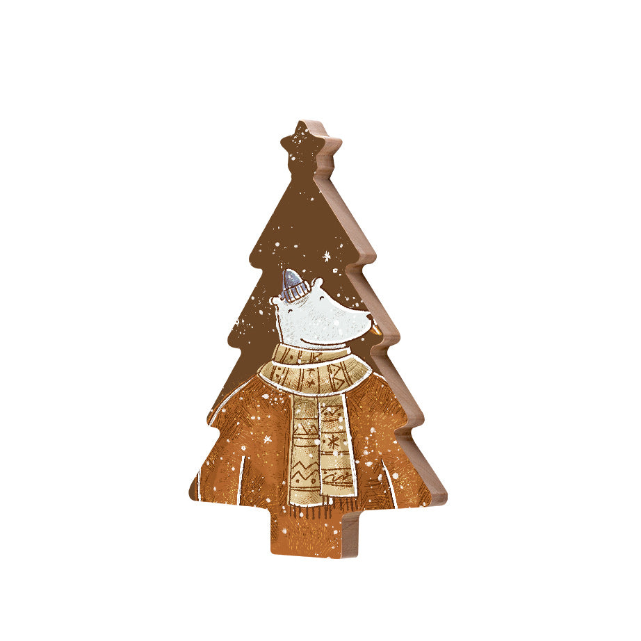 Christmas Decorations DADDY XMAS- Wooden Xmas Tree And Fridge Magnet