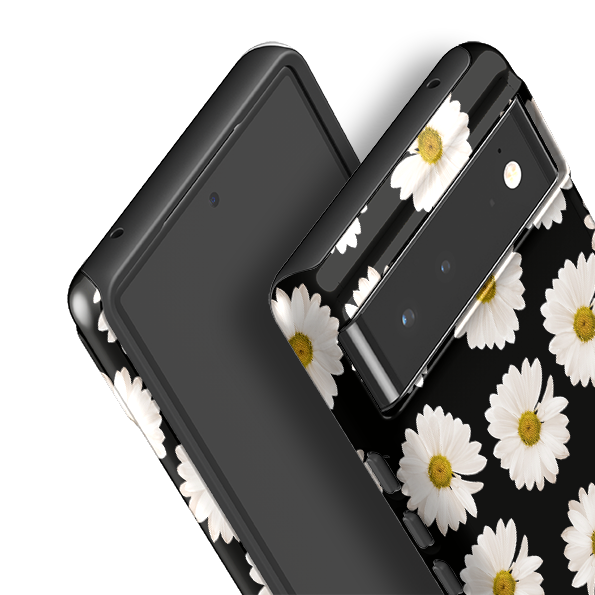 Google Tough Case -  Daises On Black