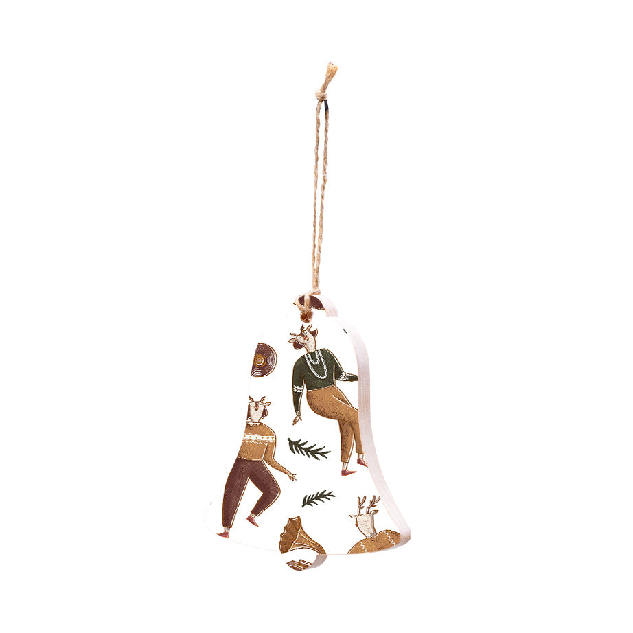 Christmas Decorations DANCE FOR XMAS- Wooden Xmas Bell And Fridge Magnet