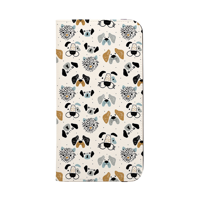 Wallet phone case-Dog Pattern-Vegan Leather Wallet Case Vegan leather. 3 slots for cards Fully printed exterior. Compatibility See drop down menu for options, please select the right case as we print to order.-Stringberry