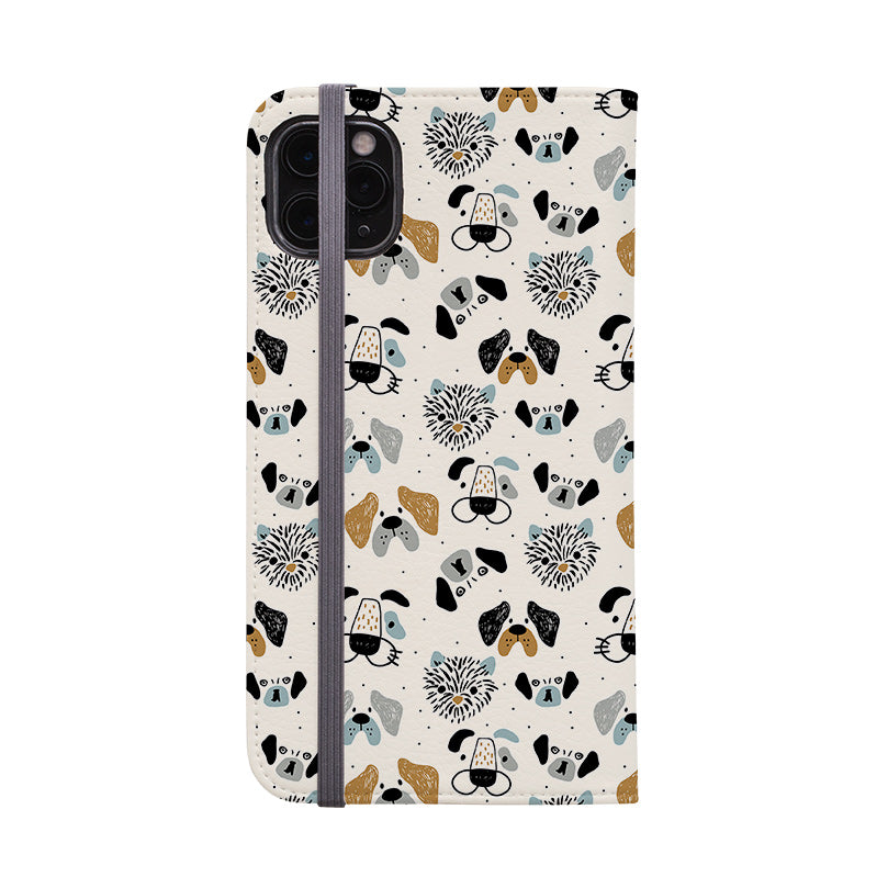 Wallet phone case-Dog Pattern-Vegan Leather Wallet Case Vegan leather. 3 slots for cards Fully printed exterior. Compatibility See drop down menu for options, please select the right case as we print to order.-Stringberry
