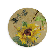 Drangonflies And Sunflowers Vegan Leather Mouse Mat