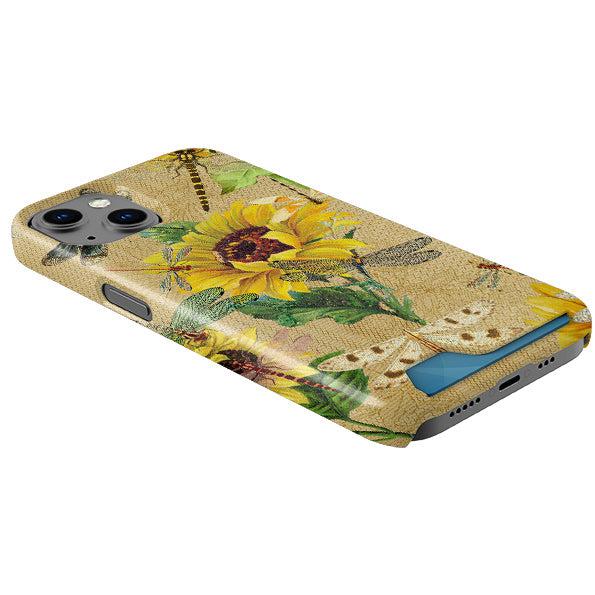 Dragonflies And Sunflowers Case and Card Case